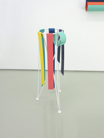 4.Tula Plumi, Untitled, Lines and circles series, 2012, spray paint on metal, 80x25x27cm 