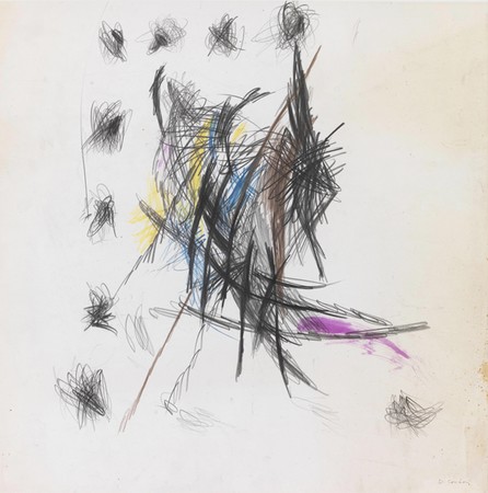 Dimitris Condos, Untitled, c.1961-3, Graphite and coloured pencils on paper, 48x48cm