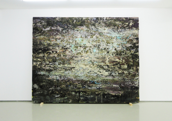 Panos Famelis, Dark Sky (Dusk), 2014, oil on wooden panel, 200x250cm