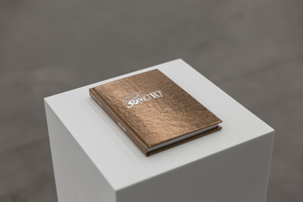 Manolis D. Lemos, SPURT, 2019, book, 64p hardcover, silverprint & Corian pedestal, 30x30x82cm, unique