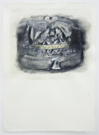 Marianna Ignataki, Alpine, 2017, watercolor, pencil, colored pencil and pastel on paper, 77x57cm