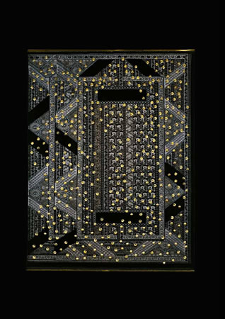 :mentalKLINIK, Untitled 487, 2011, Wool, handwoven carpet, high polished bronze, 181x246cm