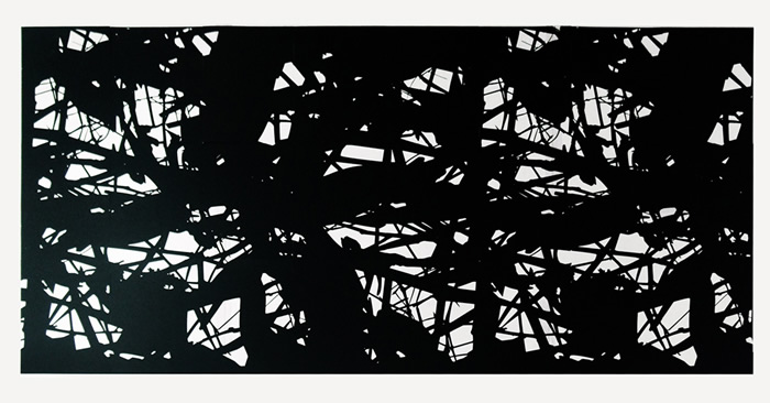 Lefteris Tapas, Shadowgarden, 2013, cuT paper, 120x224cm
