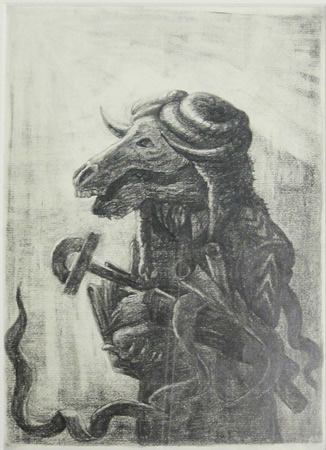 Diamantis Sotiropoulos, Ancestor, The Punishment series, 2013, graphite on paper, 21x29,7m