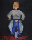 Celia Daskopoulou, Untitled (Motorcycle), 1988, acrylic on canvas, 100x81cm