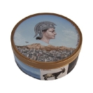 Emmanouil Bitsakis, Souvenir d' Athènes, 2006 oil on metal cookie box, h40mm, d90mm