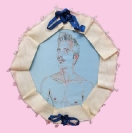 Konstantinos Ladianos, A., 2016-18, embroidery on fabric, 35x38cm