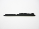 Lefteris Tapas, Island I, 2019,  black graphite on paper, metal, 83,5x8cm Courtesy of CAN Christina Androulidaki gallery