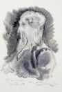 Marianna Ignataki, Hairman IV, 2016, watercolor and pencil on paper, 28x19cm