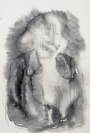 Marianna Ignataki, Hairman VIII, 2016, watercolor and pencil on paper, 28x19cm