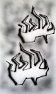 Manolis Lemos - George Tigkas, Snakes and Flames, Untitled, 2013, Spay on paper, 29x50cm