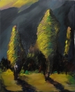 Stelios Karamanolis, Nightshot II, 2014, oil on canvas, 40x50cm