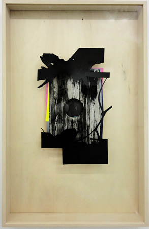 Lefteris Tapas, Diorama I, 2013, Assemblage with ink, acrylics and graphite on cut paper, 83x53x7cm