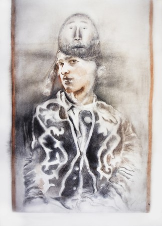 Marianna Ignataki, Confucius (Just Call Me Martin), 2018, watercolor, gouache, pencil and colored pencil on paper, 76x56cm