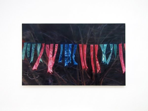 Sotiris Panousakis, Ribbons, 2019, oil on canvas, 60x100cms