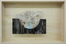Lefteris Tapas, Diorama II, 2013, Assemblage with ink, acrylics and graphite on cut paper, 63x43x7cm